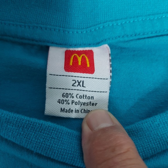McDonalds Graphic T-Shirt Adult 2XL Cartoon Fries Fast Food Blue Read!‎ - Picture 2 of 7